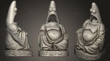 Surprised Buddha stl model for CNC